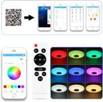 Plafoniera LED 62W RGB multicolore con cassa bluetooth - immagine 5