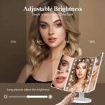 Specchio cosmetico con 22 LED e ingrandimento - immagine 4