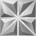 Pannello decorativo murale 3D in PVC per pareti 50x50cm satinato