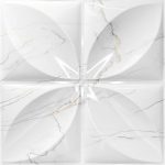 Pannello decorativo murale 3D in PVC per pareti 50x50cm marmo oro