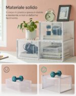 Scarpiera porta scarpe pieghevole scatola trasparente - immagine 6