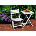 Sedia pieghevole in robusta plastica ideale per giardino, terrazza e balcone - immagine 2