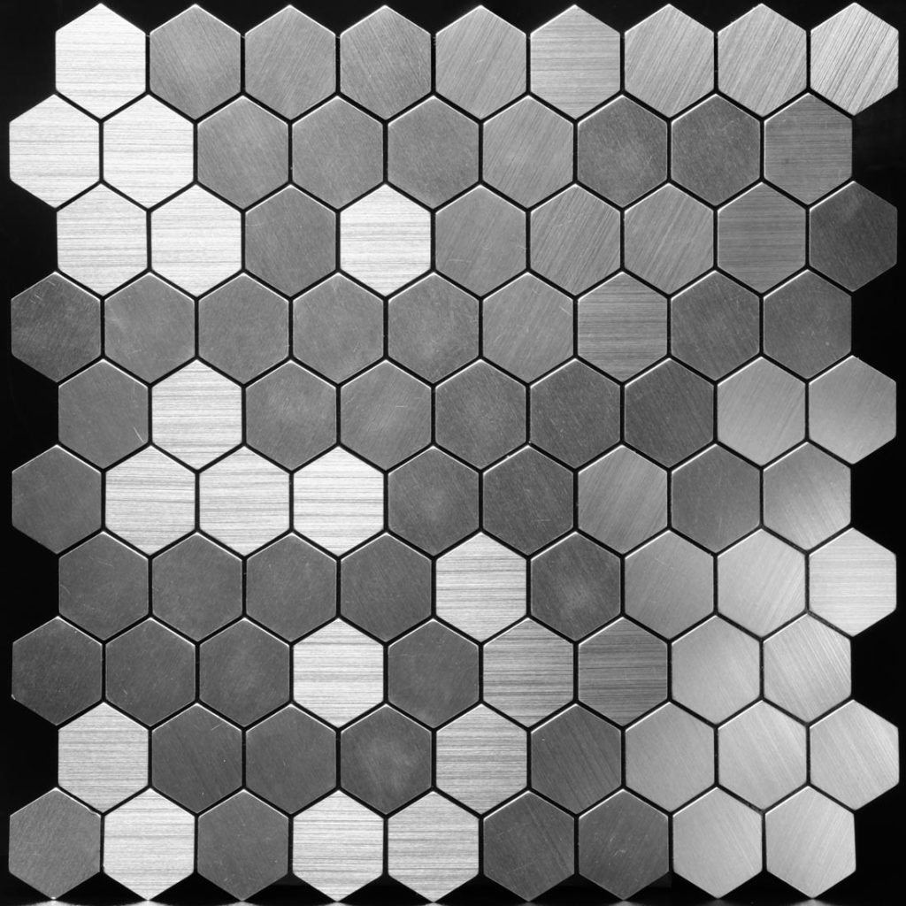 mosaico-esagono-argento