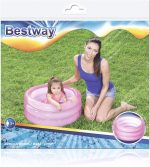 Piscina Gonfiabile a 3 Anelli Blu e Rosa - immagine 9