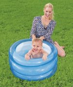 Piscina Gonfiabile a 3 Anelli Blu e Rosa - immagine 8