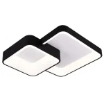 Plafoniera da soffitto a led 58 watt due quadrati lampadario cct tre colorazioni da 3000k a 6500k