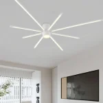 Plafoniera bianca da soffitto a led con 9 Luci Design moderno forma Ragno