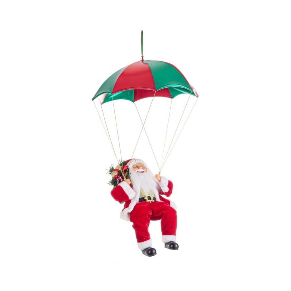 babbo natale con paracadute