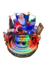 Statuetta Babbo Natale Fabbrica di Giocattoli 22.5x22.5x22 cm - immagine 2