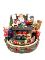 Statuetta Babbo Natale Fabbrica di Giocattoli 22.5x22.5x22 cm - immagine 4