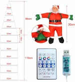 Scaletta Babbo Natale Luminosa 75x25 cm - immagine 7