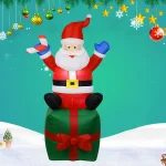 Gonfiabile Babbo Natale 1,8 m - immagine 3