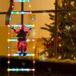 Scaletta Babbo Natale Luminosa 75x25 cm - immagine 6