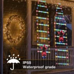 Scaletta Babbo Natale Luminosa 75x25 cm - immagine 3