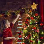 Scaletta Babbo Natale Luminosa 75x25 cm - immagine 5