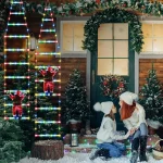 Scaletta Babbo Natale Luminosa 75x25 cm - immagine 2