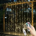 Tenda Luminosa Luce Calda 300 LED con Telecomando 300x300 cm - immagine 2