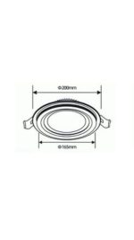Faretto LED Tondo 2 Agganci Luce Variabile 3000/4000/6500K, 18W - immagine 2