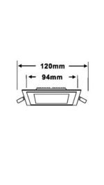 Faretto LED Quadrato 2 Agganci Luce Variabile 3000/4000/6500K, 12W - immagine 2