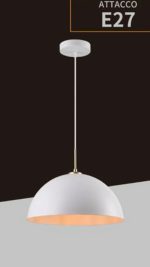 Lampadario da Snack Attacco E27 60W Bianco o Nero Diametro 35 cm - immagine 3