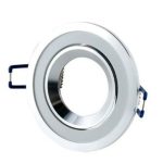 Porta Faretto LED Bianco o Argento da 72 mm