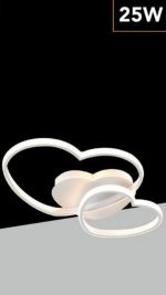 Plafoniera LED 25W mod. Cuori Luce Bianca