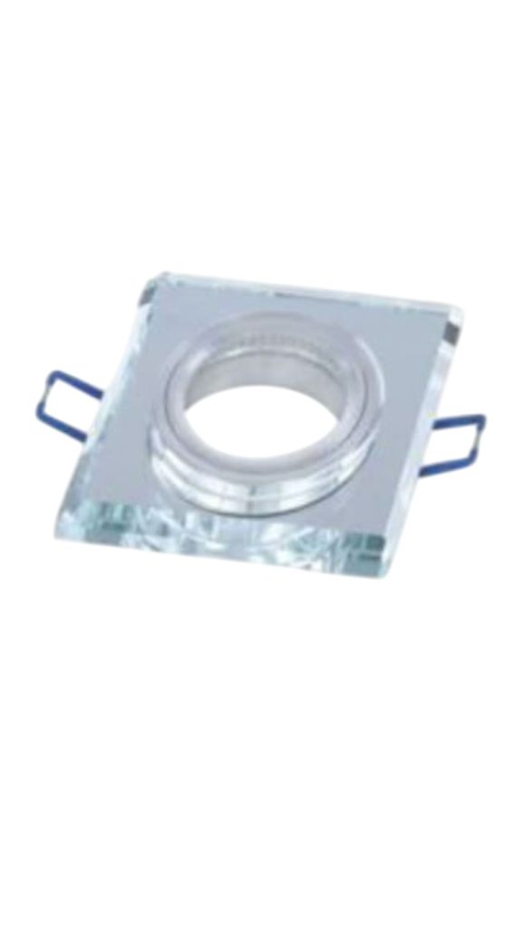 Porta Faretto LED in Alluminio e Vetro Attacco GU10, 60 mm