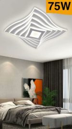 Plafoniera LED 75W Rombo-Spirale Luce Variabile 3000-6500K 47x47 cm