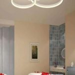 Plafoniera LED 42W 2 Anelli Luce Calda 3000K 62x40 cm