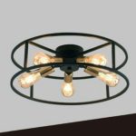 Lampadario Attacco E27 Max 60W Nero 50x16 cm