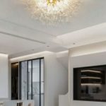 Lampadario da Soffitto Moderno 10 Porta Lampade con Attacco G9, 55 cm