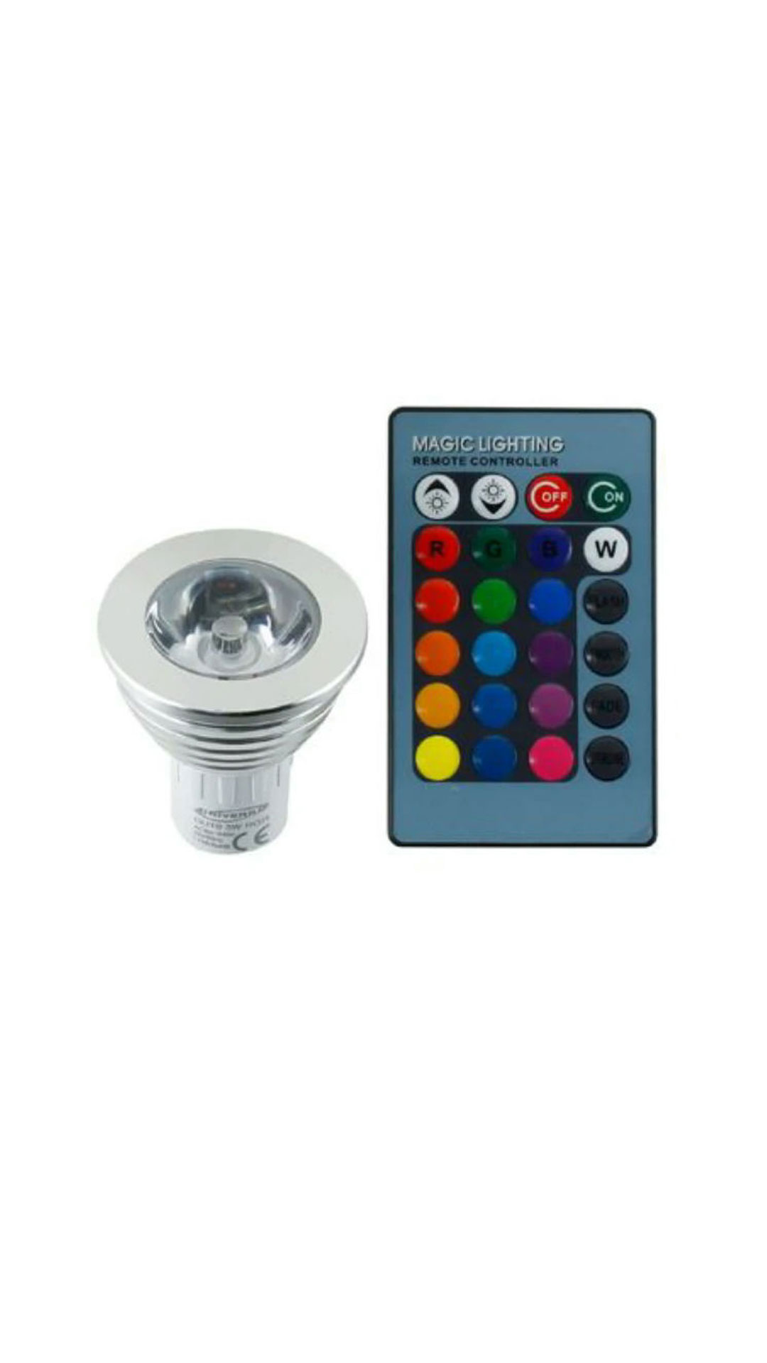 Lampadina LED GU10 RGB con Telecomando Lampadina LED GU10 RGB con Telecomando