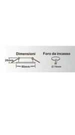 Porta Faretto LED Tondo Attacco GU10 da 75 mm - immagine 2
