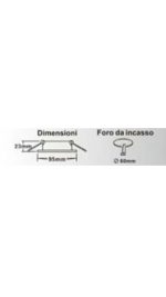 Porta Faretto LED da Incasso Bianco o Argento GU10, 60 mm - immagine 2