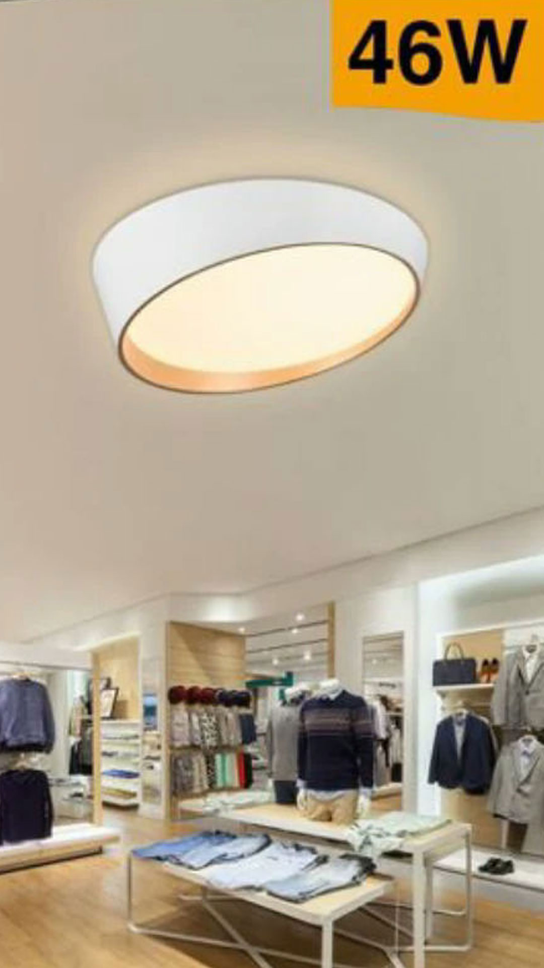 calda Plafoniera LED 46W, Oblò, Luce Calda, Neutra o Fredda, Diametro 50 cm - immagine 1
