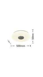 Plafoniera LED 420W Bluetooth RGB con Musica, Diametro 50 cm - immagine 2