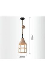 Lampadario in Corda Attacco E27 60W 21x41 cm - immagine 2