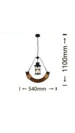 Lampadario Caratteristico Attacco E27 60W 110x54 cm - immagine 2