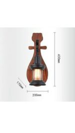 Applique Lanterna Attacco E27 60W 20x17x43 cm - immagine 2