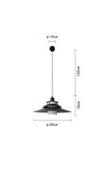 Lampadario in Ferro e Vetro Attacco E27 60W Diametro 40 cm - immagine 2