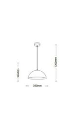 Lampadario da Snack Attacco E27 60W Bianco o Nero Diametro 35 cm - immagine 2