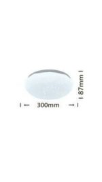 Plafoniera LED 24W mod. Diamante Luce Calda, Fredda o Neutra 300 mm - immagine 2