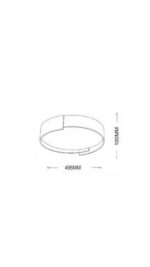 Plafoniera LED 46W, Luce Calda, Neutra o Fredda, Diametro 50 cm - immagine 2