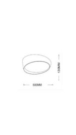 Plafoniera LED 46W, Oblò, Luce Calda, Neutra o Fredda, Diametro 50 cm - immagine 2