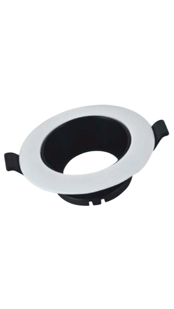 Porta Faretto Nero ad Incasso Orientabile GU10, 70 mm