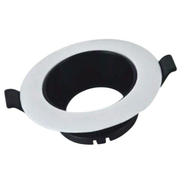 Porta Faretto Nero ad Incasso Orientabile GU10, 70 mm