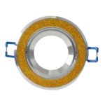 Porta Faretto LED Effetto Oro Brillante GU10, 72 mm