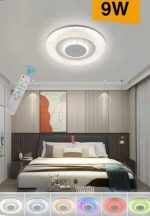 Plafoniera LED 9W RGB con Musica, Tonalità Variabile 3000-4000-6500K - immagine 3