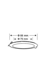 Faretto LED Tondo o Quadrato 2 Agganci Tonalità di Luce Variabile 9x9 cm 3W - immagine 2