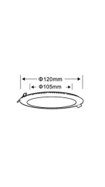 Faretto LED Tondo o Quadrato 2 Agganci Tonalità di Luce Variabile 12x12 cm 6W - immagine 4
